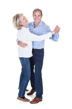 Portrait Of Mature Couple Dancing